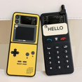 thumbnail image 2 of Étui Game Boy Compatible avec Samsung Galaxy Z Flip 4, Clavier 3d de Luxe Étui Rigide Pc Protectrice, 2 of 5