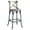 Turquoise & Oak, variant on Bowery Hill Bar Stool with Wooden Seat in Turquoise and Oak Steel Frame