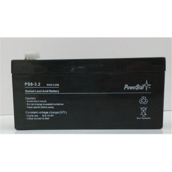 PowerStar PS-832-06 24A825 8V&44; 3.2Ah&44; Batterie au Plomb Scellée