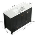 thumbnail image 2 of JERFIT 48 inch Modern Black Bathroom Vanity with Sink, Soft Close Sliding Doors & Drawers for Ample Storage Space, 2 of 9