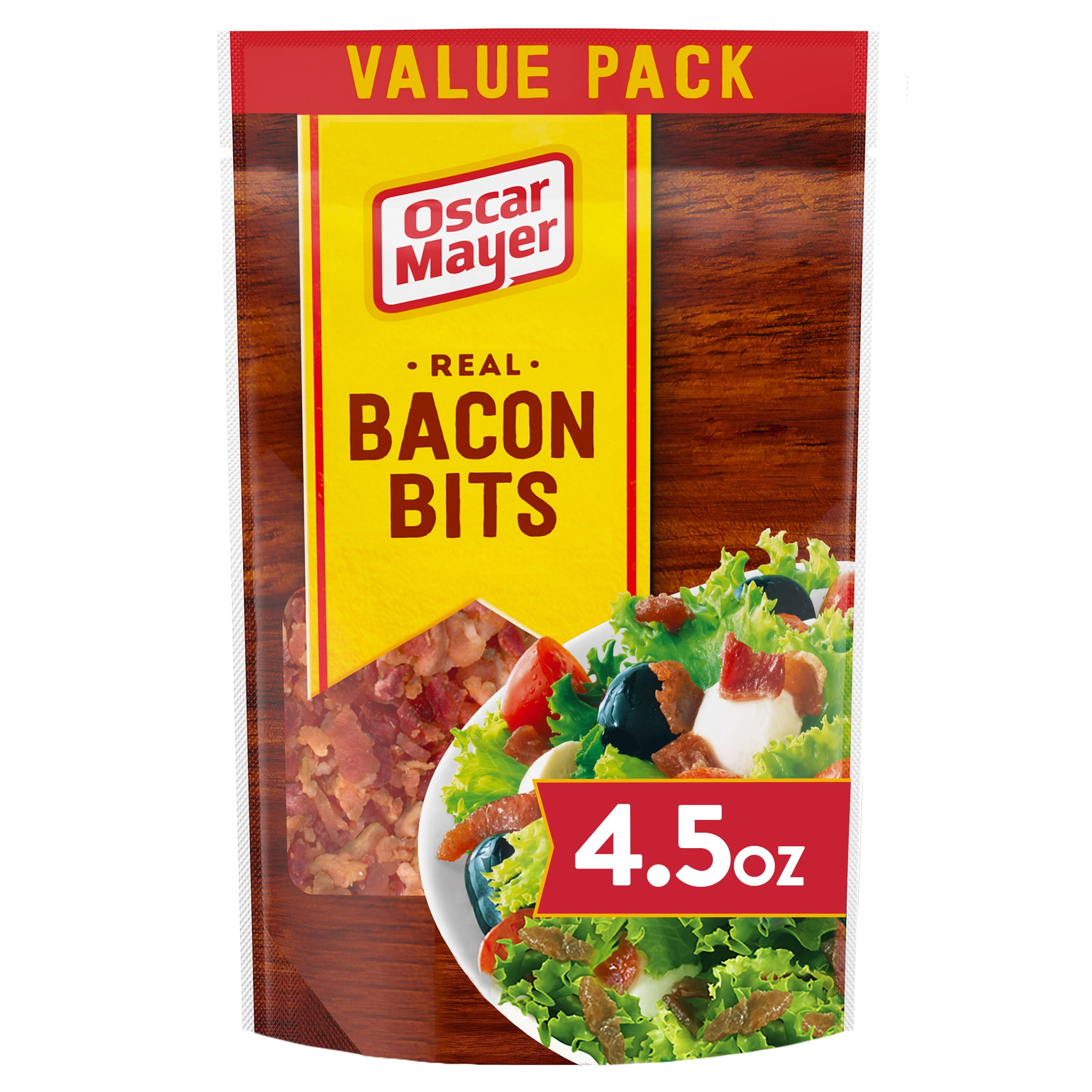 Oscar Mayer Real Bacon Bits Value Pack, 4.5 oz Bag, 11.5 cups