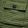 thumbnail image 7 of Aestivo Men's Quilted Button Jacket, Casual Shacket, Lightweight Insulated Coat, Zip-Up Mid-Length Outerwear for Casual Work Leisure, Army Green L, 7 of 7