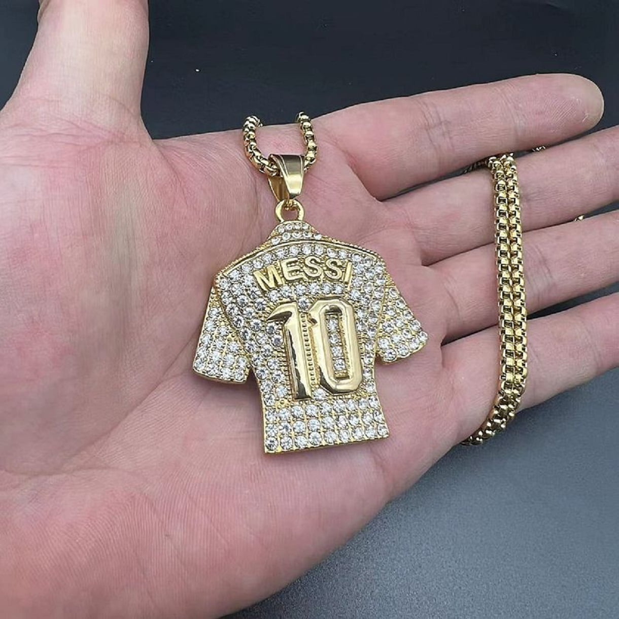MayiaHey Soccer Jersey 10 Pendant, Number 10 Soccer Jersey Necklace for Men, No. 10 Football Necklace Iced Out Sports Charm Jewelry, Rock Number 10 Soccer Players  Necklace
