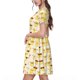 thumbnail image 2 of Disketp Cute Yellow Duck para Vestido de Manga Corta para Mujeres, Vestidos de Verano para Mujeres, Casual y Holgado para la Playa, 2 of 6