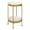 White and Gold, variant on Kate and Laurel Nira Two Tier Modern Side Table, 15 x 15 x 24, White and Gold, Chic Glam End Table For Storage And Display