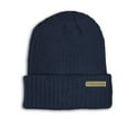 thumbnail image 2 of Clear Creek Classic Men's Warm Winter Acrylic Rib-knit Cuffed Beanie Hat (Navy), 2 of 3