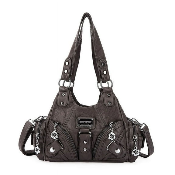 Angelkiss Hobo Shouder Women PU wallet with adjustable shoulder straps crossbody bag single shoulder bag Multiple Pockets