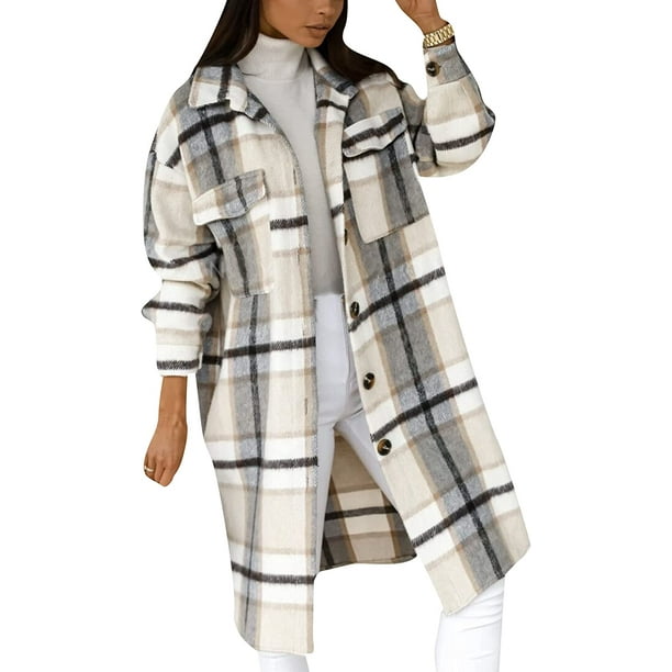 Plaid oversized coat sale