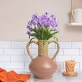 thumbnail image 5 of Terracotta Vase Decor with 2 Handles, Rustic Farmhouse Ceramic Flower Vase, Vintage Decorative Pottery Home Dining Table, Living Room, Shelf,Mantel, Kitchen,Office, 5 of 8