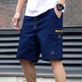 thumbnail image 5 of Enjoytime Mens Cargo Shorts Elastic Waist Drawstring Lightweight Breathable Casual Sweat Shorts with Multi Pockets, 5 of 7