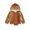 Khaki, variant on Toddler Baby Girls Zipper Corduroy Coat Oversized Long Sleeve Windbreaker Hooded Sweatshirt Jacket