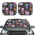 thumbnail image 2 of Balery Rainbow Unicorn And Cat Icecream Sun Shield 2 Pack For Car Front Windows Foldable Sun Visor Protector Blocks Max Uv Rays And Keeps Your Vehicle Cool For Most Sedans Suv Truck, 2 of 7