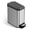 Silver, variant on KSSKSS Slim Bathroom Trash Can with Lid Soft Close, Step Pedal, 1.6 Gallon/6L Stainless Steel Garbage Can for Bathroom,Bedroom, Office (Matte Black)