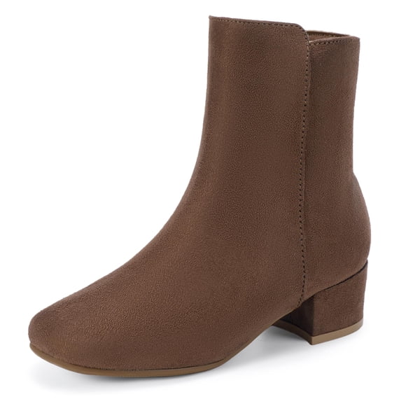 Botas PANDANINJIA Alyssa Fashion con punta cuadrada y tacón bajo para niñas