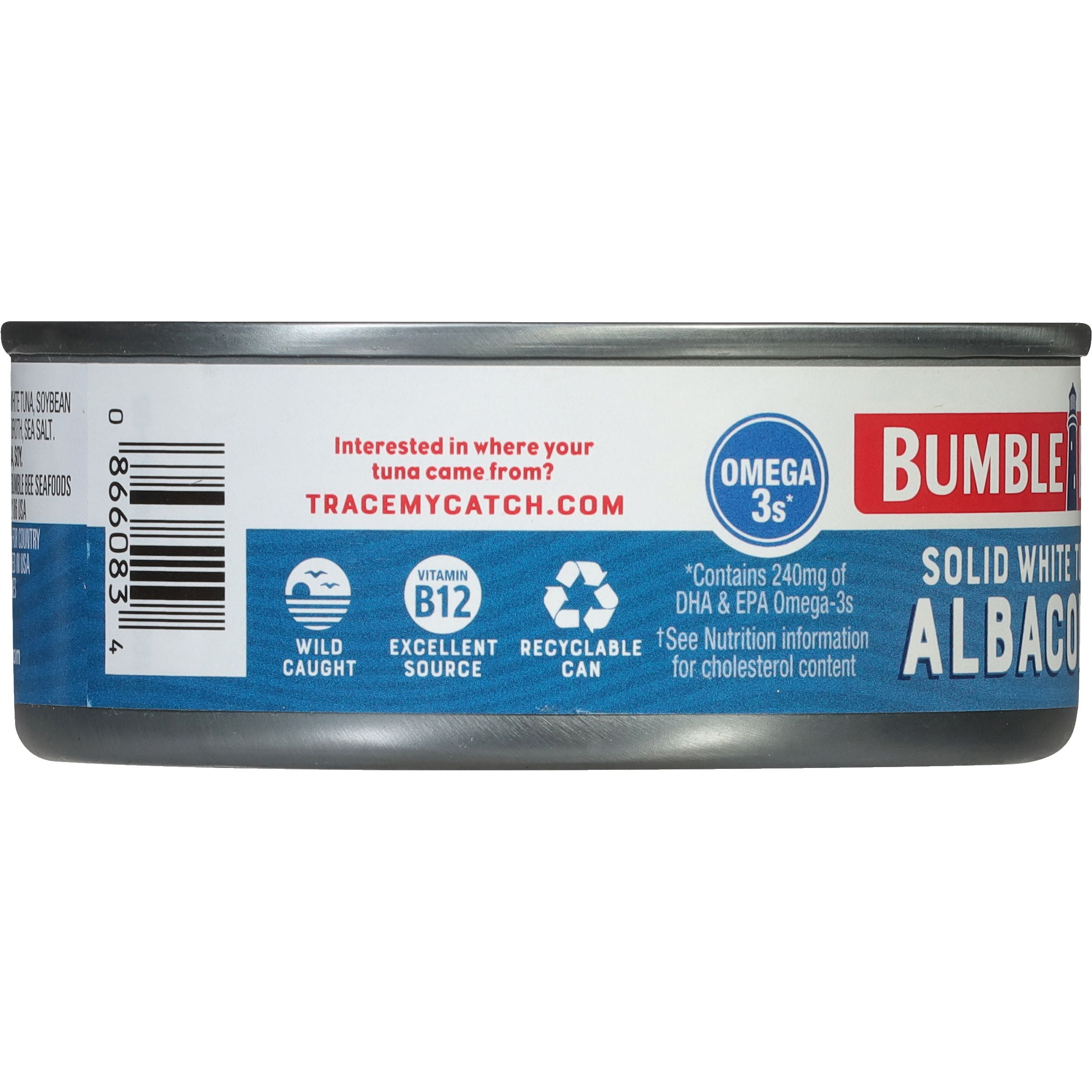 (24 pack) Bumble Bee Solid White Albacore Tuna in Oil, Wild Caught, Gluten Free, 28g Protein per Serving, Ready to Eat, Shelf Stable Can, 5 oz
