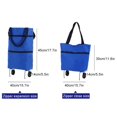 thumbnail image 2 of Foldable Shopping Bag Cart Trolley Bag with Wheels Grocery Tote Collapsible Handbag, 2 of 6