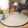 thumbnail image 3 of Safavieh Natural Fiber Kentigern Solid Area Rug, Marble/Black, 3' x 3' Round, 3 of 13