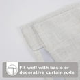 thumbnail image 4 of DriftAway Blackout Linen Textured Solid Basic Room Darkening Tie Up Curtain Adjustable Balloon Rod Pocket 47"L x 25"W Ivory, 4 of 7