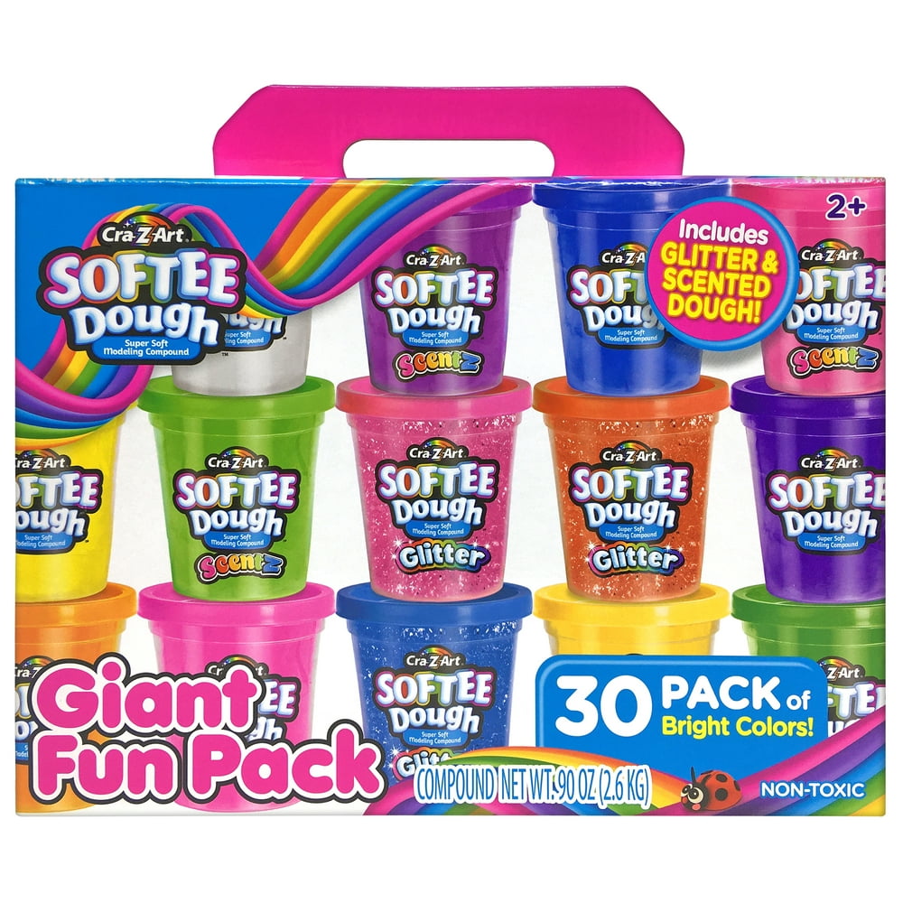 CraZArt Softee Dough Super Value Giant Fun Pack, 30ct, 3oz Walmart