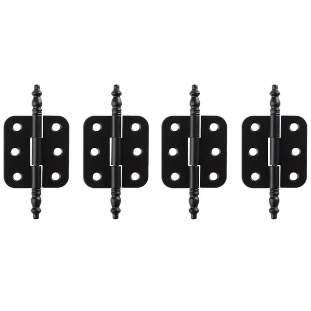 4X Antique Crown Head Hinges 6 Holes Jewelry Gift Box Cabinet Decoration Hinges