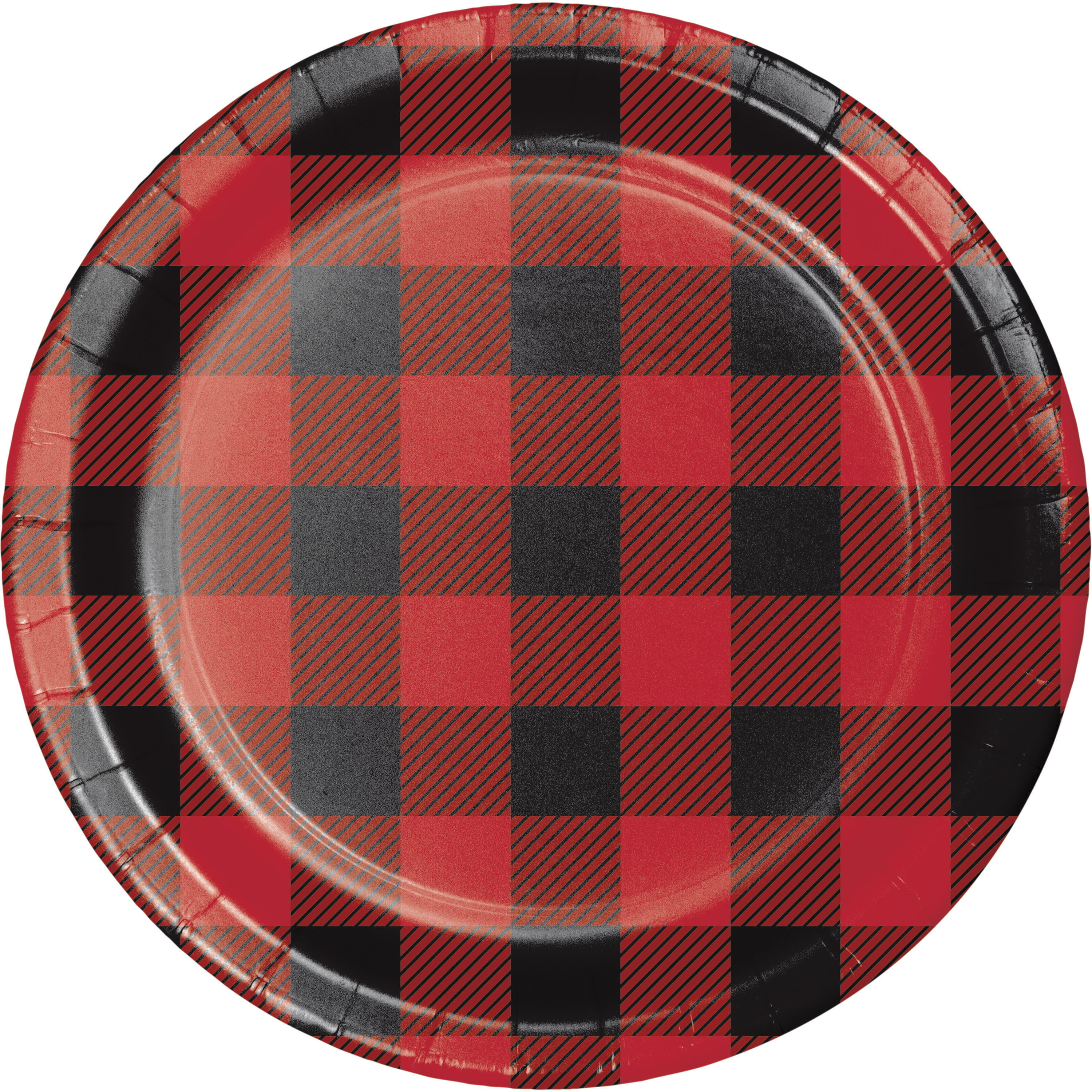 Black and White Check Creative Converting 24 Count Round Dessert Plates