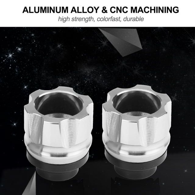 Protections de Fourche, 2PCS Moto Drop Resistance Alliage d'Aluminium CNC Moto Fourche avant Moto Crash Pad Set Universel Protection Bouclier Anti-Collision