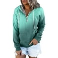 thumbnail image 2 of Aayomet Zip Up Hoodie Women Women's Casual Zip Up Hoodie Jacket Long Sleeve Drawstring Hooded Sweatshirt with Pocket,Green S, 2 of 5