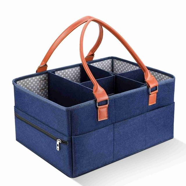 Organizador de pañales para bebé, cesta grande portátil para guardar pañales, divisor desmontable con personalidad