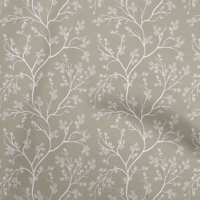oneOone Polyester Spandex Light Brown Fabric Asian Block Fabric For Sewing Printed Craft Fabric By The Yard 56 Inch Wide