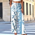 thumbnail image 2 of Yertdoel Pajama Pants Women Unisex Fashion Printed Elastic Waist Wide Leg Casual Sleep Pants Drawstring Comfy Lounge Bottoms with Pockets, 2 of 7