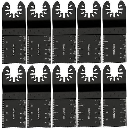 

10 Pcs 34Mm Multi-Tool Blades Oscillating Blade Carbon Steel Diy Multi-Purpose Tools For Sawing Cutting Scraping Shaping Polishing And Removing Grout (10 Pcs)