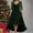 Green, variant on Blmnix Red Women Dresses Elbow-Length Pretty Casual Long Sequin Solid Evening Gown Elegant Teens Dresses