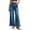 Blue, variant on MLCDZ Wide Leg Jeans for Women Stretch High Wasited Baggy Trendy Denim Jean Ruffle Hem Pants with Multiple Pockets Lightweight Breathable Vacation Trousers