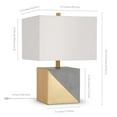 thumbnail image 5 of Pemberly Row 18.5" Concrete Stone Base Table Lamp in Dipped Gold, 5 of 10