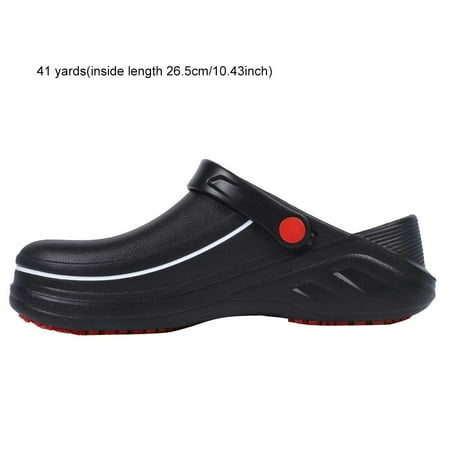 Fdit Male Chef Sandals Shoes For Kitchen Workers Super Anti Skid Shoes Black Cook Shoes 41 Cook Shoes Walmart Canada