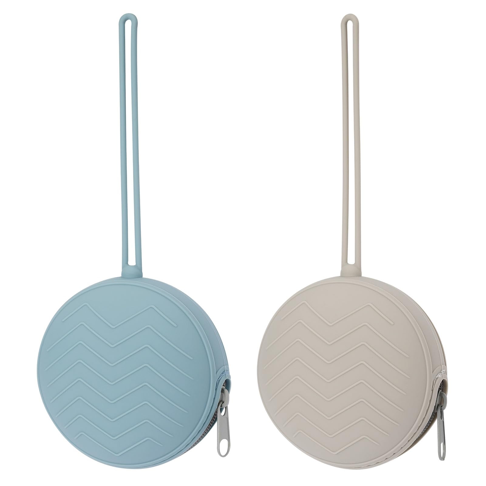 Lanola 2-Pack Silicone Pacifier Holder Case, Portable Pacifier Pouches for Newborn Baby Boys and Girls