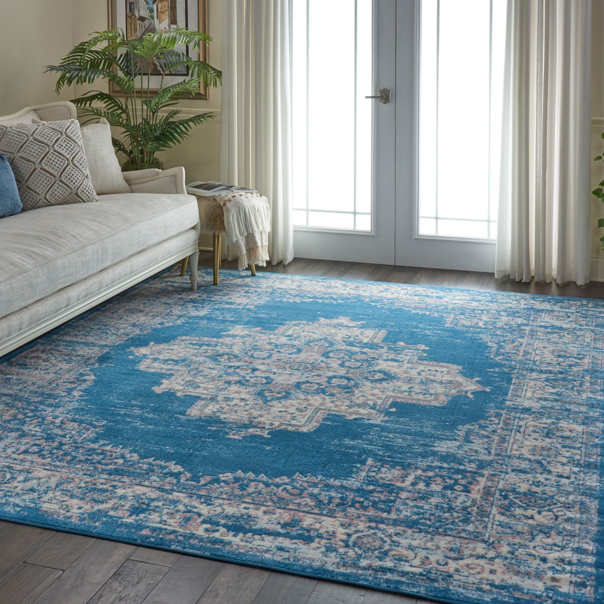 Nourison Grafix GRF14 Indoor Area Rug - Blue 8'6" x 12'