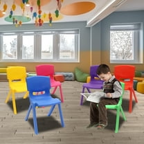 Peakora 6 Pcs Stackable School Chairs Kids Plastic Stack Chairs, Classroom Chairs 11in Seat Flexible Seating for classrooms children's bedrooms homes