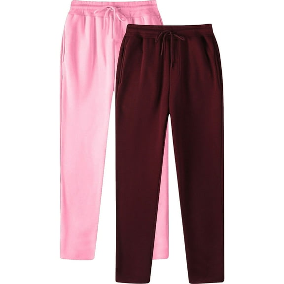 CaiJunJia Clearance No Boundaries 2 Pack Women's High Waisted Sweatpants Workout Active Joggers Baggy Lounge Wide Leg Pants