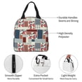 thumbnail image 3 of Yiaed Patchwork In Country Style Print Insulated Lunch Bag Reusable Cute Tote Lunch Box, Leakproof Cooler Lunch Bags for Work Office Travel School Picnic, 3 of 5