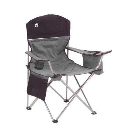 Coleman Cooler Quad Chair - Coleman Oversized Quad Chair with Cooler and Cup Holder, Black/Gray | 2000020256