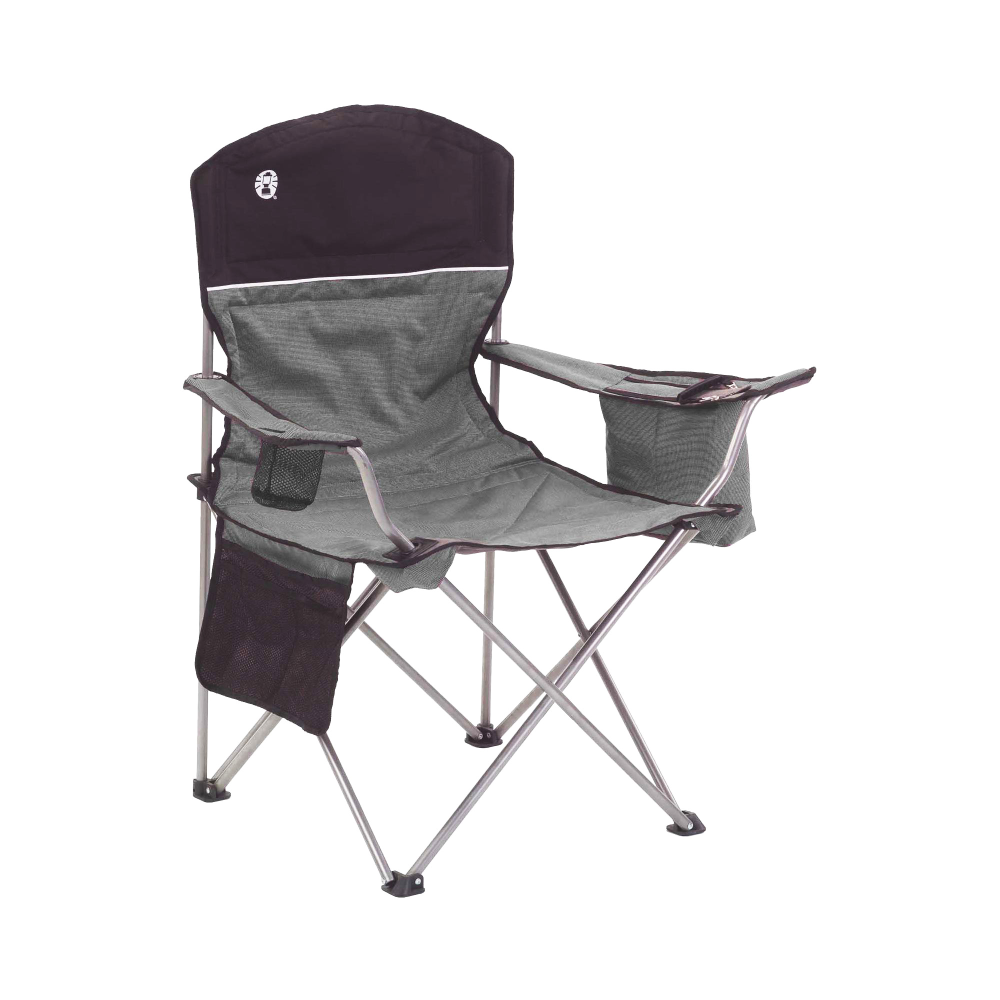 Coleman Oversized Quad Chair with Cooler and Cup Holder, Black/Gray | 2000020256 - image 1 of 7