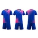 thumbnail image 1 of Conjuntos de blusas y camisas de manga corta con cuello en V. Conjunto de traje de fútbol de color sólido para niños para juegos deportivos universitarios, partidos de rendimiento, uniformes de entren, 1 of 5
