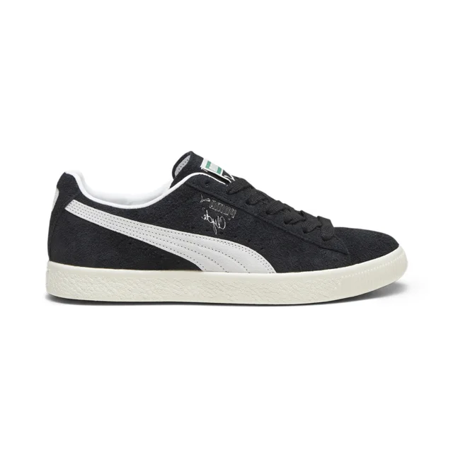 PU & MA Clyde Hairy Suede 39311502 Mens Black Suede Lifestyle Sneakers Shoes