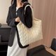 thumbnail image 2 of Bolso de mano acolchado para mujer, bolso de hombro grande, bolso de diseñador, bolso de trabajo con cremallera, bolso de mano de plumón, 2 of 6