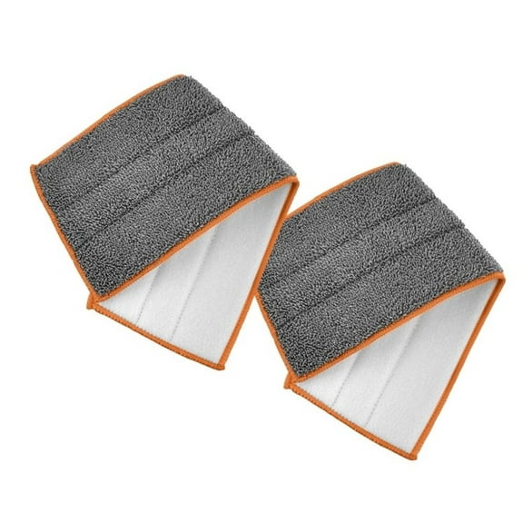 Superio Microfiber Mop Replacement Head, 16 inch Damp Mop Pad Refill for Miracle Mop Dusting and Spray Mop, attaches to Velcro mop(Gray, 2-Pack)