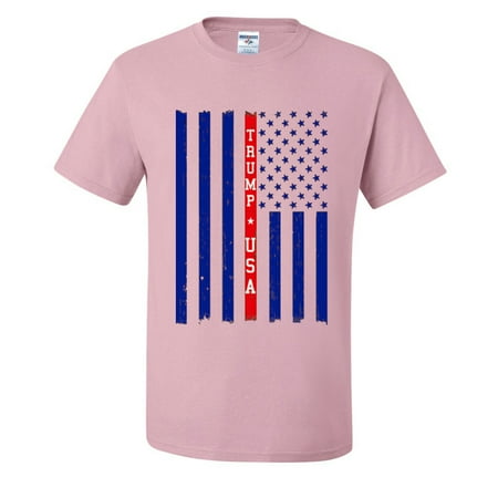 Donald Trump Flag USA Political Mens T-shirts   Light Pink  X-Large