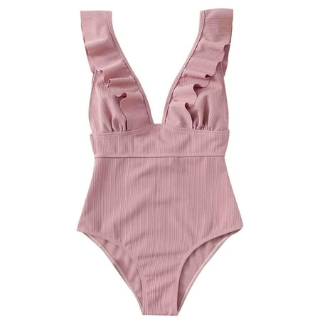 POROPL Womens Swimsuits One Piece Fashion Bikini Halter Top Swim Tight Swim Size S-XL