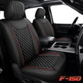 thumbnail image 4 of HHENGYISOUL Car Seat Covers 5 Seats for 2009-2021 Ford F150 Truck Waterproof PU Leather Front+Rear Full Set Cushion, Red, 4 of 5