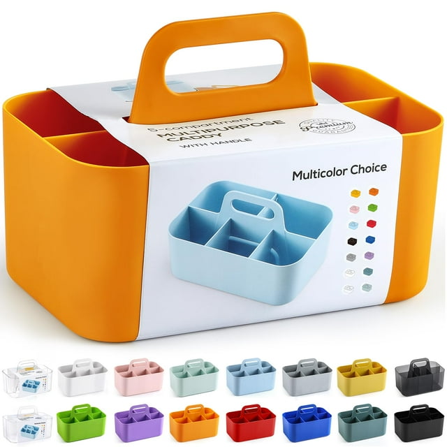 Organizador Caddy AOZITA 25x16x11 cm 5 Compartimentos Naranja